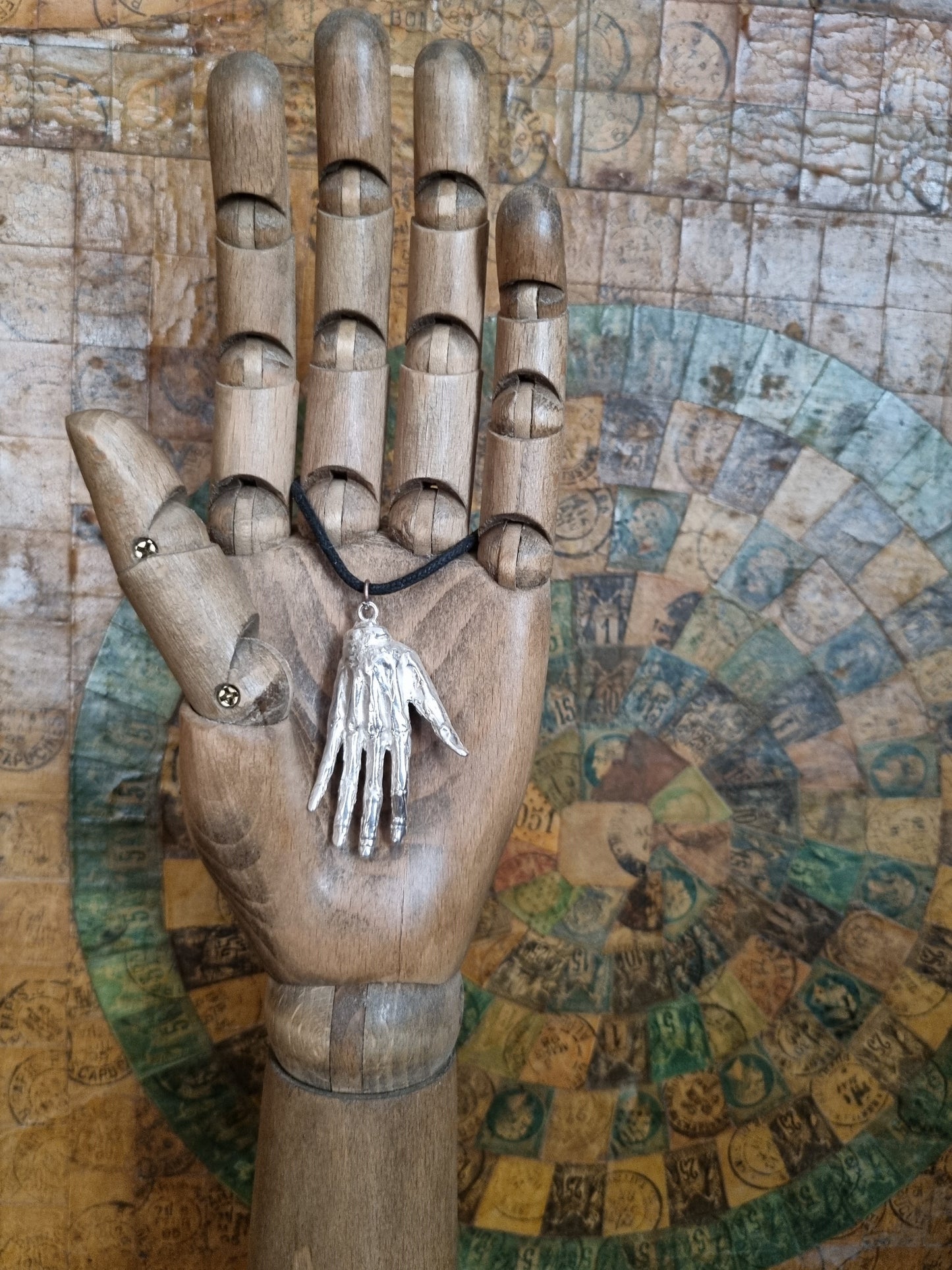 Solid Silver Hand of Glory Pendant