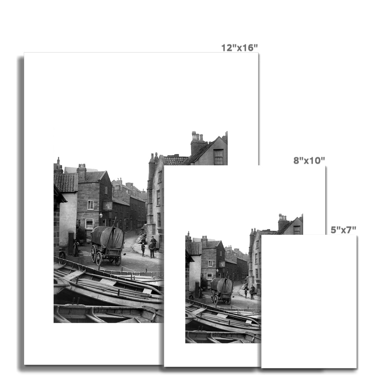 Cobles and wagon at Robin Hoods Bay C-Type Print