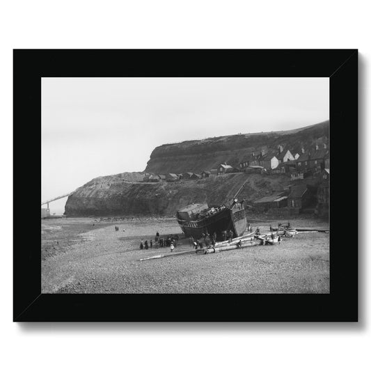 The Dmitry beached on Tate Hill sands Framed Print