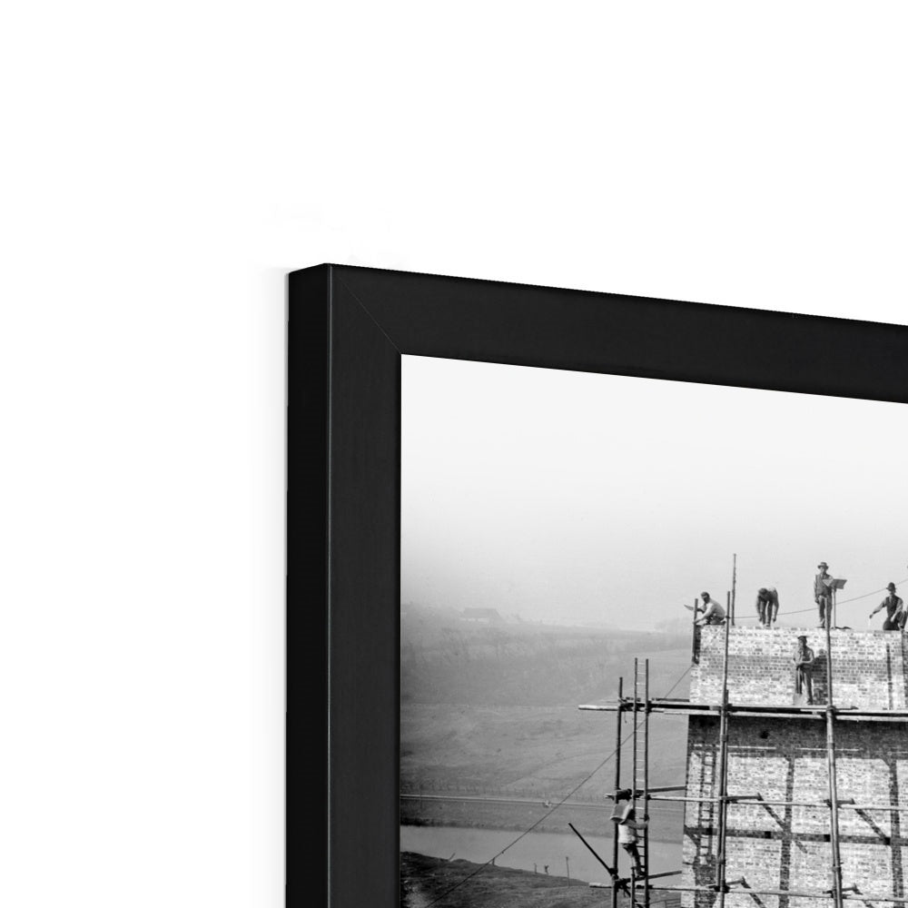 Viaduct under construction from the south Framed Print