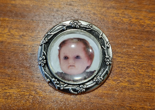 Vintage doll collection brooch