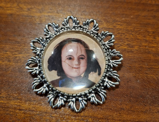 Vintage doll collection brooch